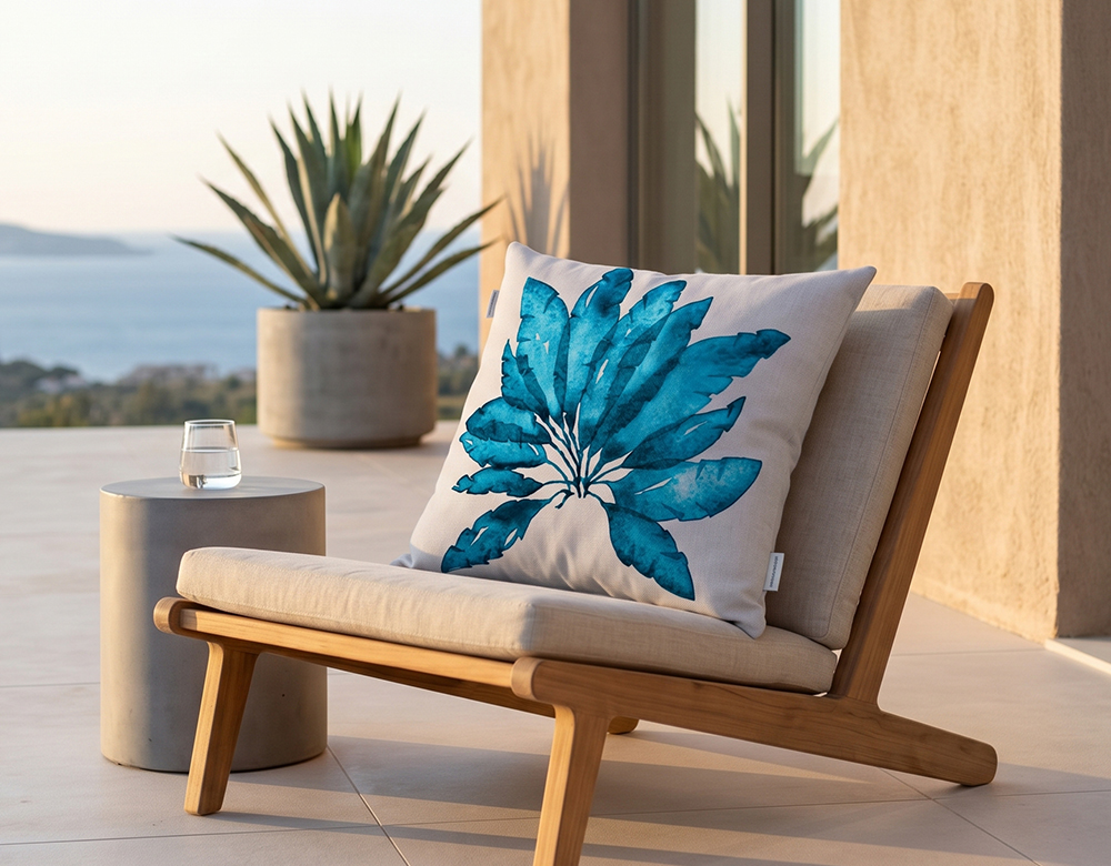 BLUE LEAF PILLOW - Image 2