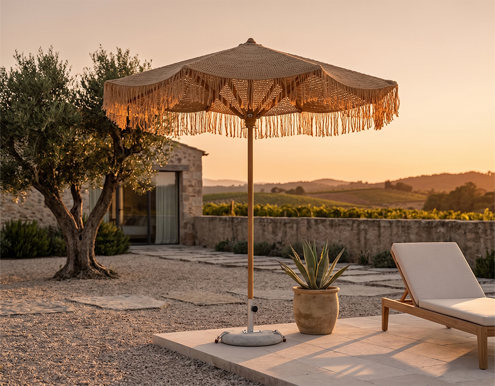 JUTE MACRAME UMBRELLA - Image 2