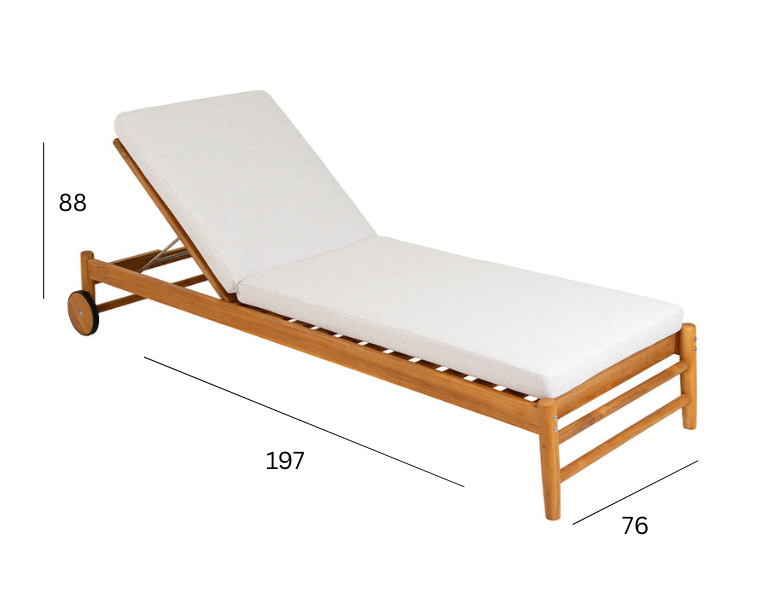 cuba sunbed dimension